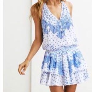 Poupette St Barth Blue and White dress